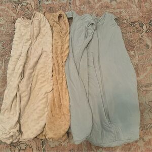 Set of four Baby Sleep Sacks in Neutral Tones